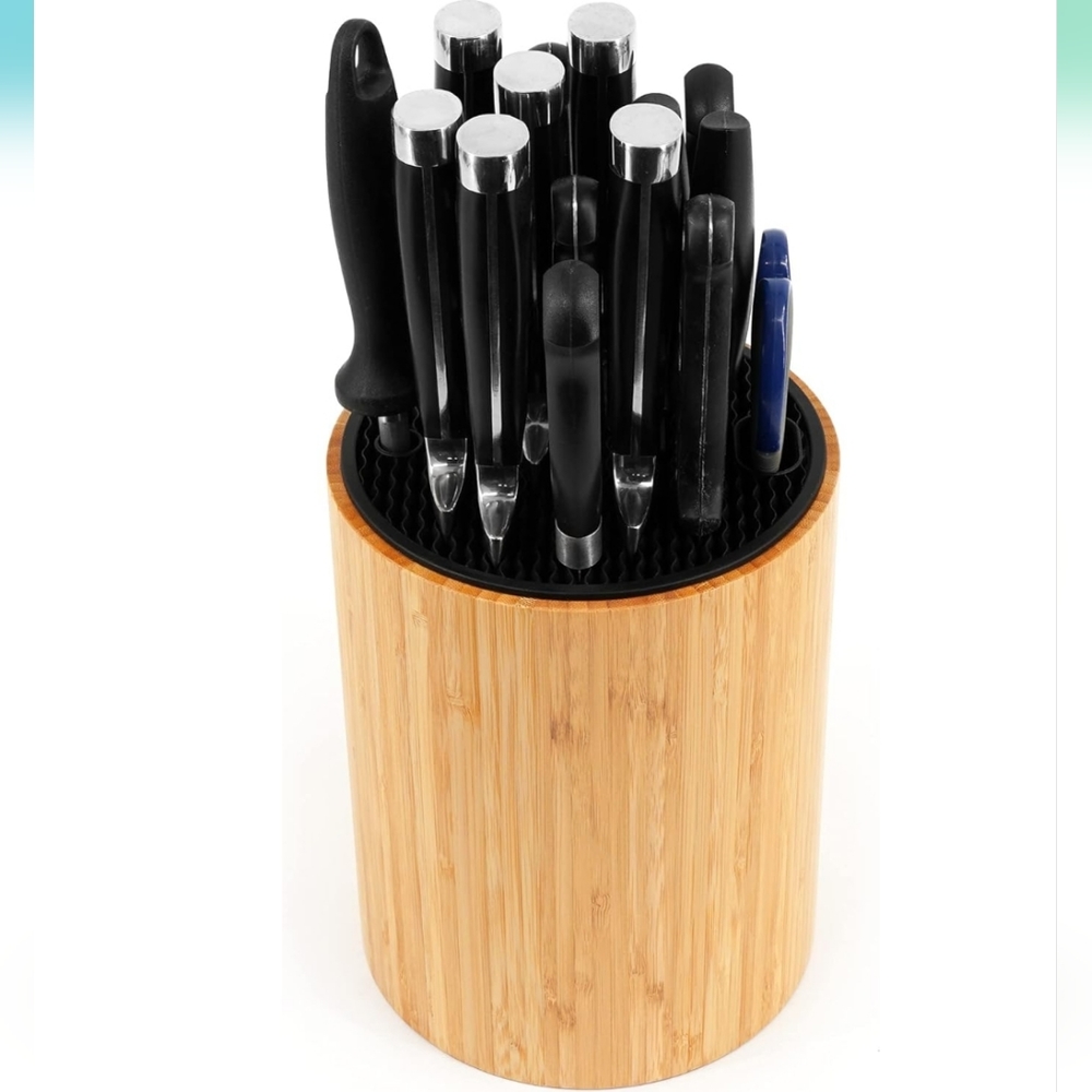 🆕️ Universal Bamboo Round Knife Holder